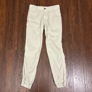BEARBOTTOM Jogger Pants Stone Beige Ankle Stretch Twill Chino Preppy